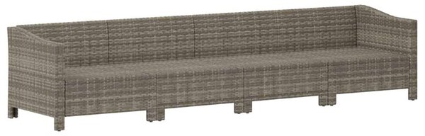 VidaXL Polyrattan Kerti Ülőgarnitúra - 4 részes - Szürke