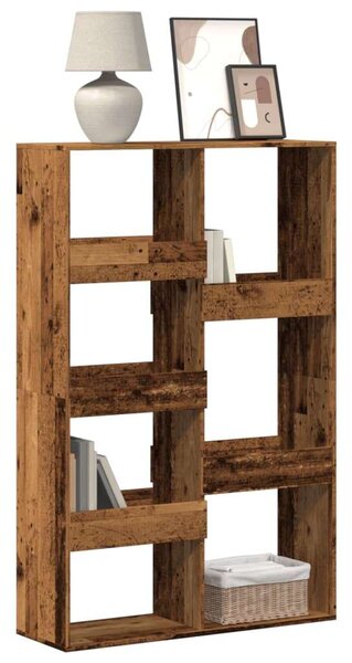 Fa Könyvespolc - Rusztikus Antik Fa - 100x33x155,5 cm