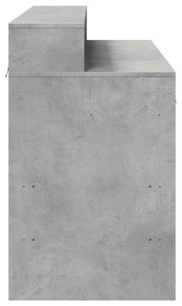 VidaXL LED-es Íróasztal - 120x55x91 cm - Betonszürke