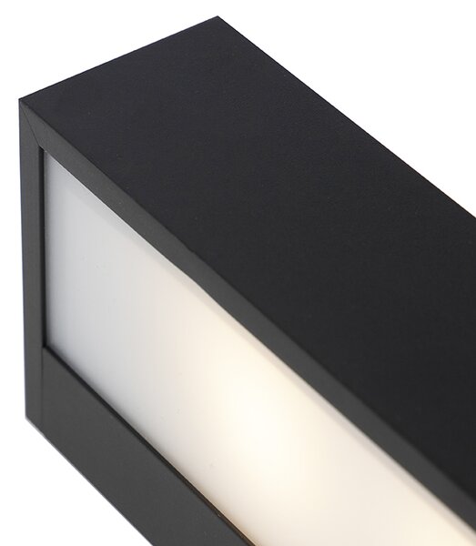 Design téglalap alakú fali lámpa fekete 35 cm - Houx