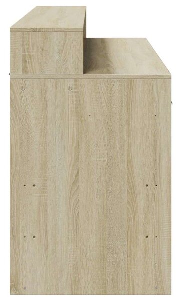 VidaXL Íróasztal LED-del - Sonoma Tölgy - 140x55x91 cm