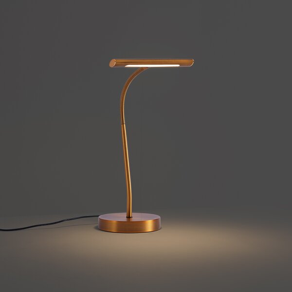 Art Deco asztali lámpa bronz LED-del - Tableau