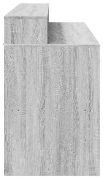 VidaXL LED Íróasztal - Sonoma Szürke - 140x55x91 cm