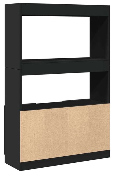 VidaXL Fekete Fa Magasszekrény - 92x33x140 cm