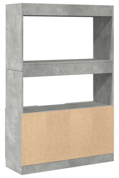 VidaXL Magasszekrény - Fa - Betonszürke - 92x33x140 cm