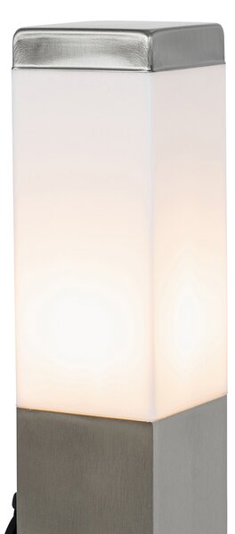 Modern kültéri lámpa 45 cm acél foglalattal IP44 - Malios