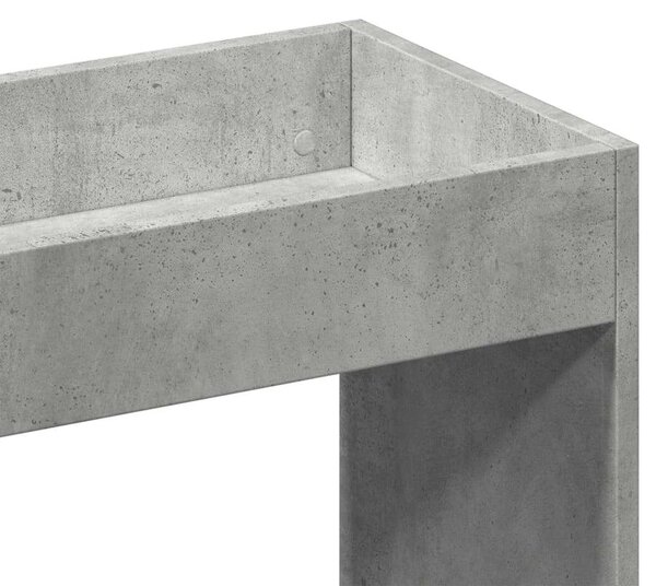VidaXL Magasszekrény - Fa - Betonszürke - 92x33x140 cm