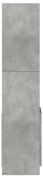 VidaXL Magasszekrény - Fa - Betonszürke - 92x33x140 cm