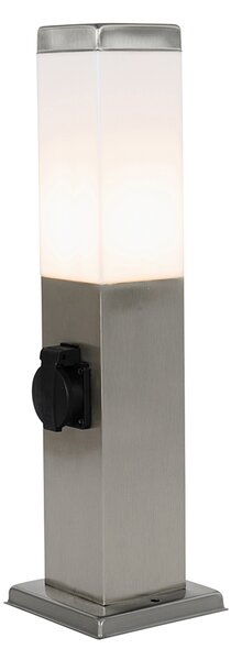 Modern kültéri lámpa 45 cm acél foglalattal IP44 - Malios