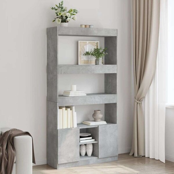 VidaXL Polcrendszer - Betonszürke - 92x33x180 cm