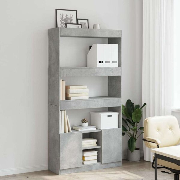 VidaXL Polcrendszer - Betonszürke - 92x33x180 cm