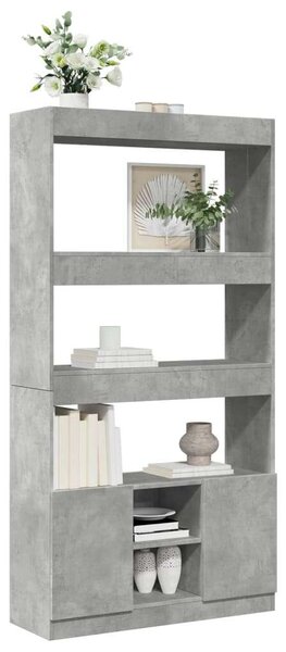 VidaXL Polcrendszer - Betonszürke - 92x33x180 cm