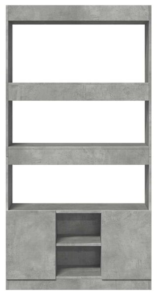 VidaXL Polcrendszer - Betonszürke - 92x33x180 cm
