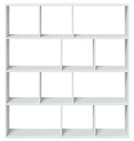 VidaXL Fehér Könyvespolc - 12 Rekeszes - 132x29x141,5cm