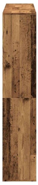 Vidaxl Antik Fa Könyvespolc - 12 Rekesz - 132x29x141,5cm