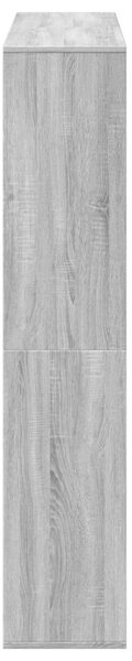 VidaXL Fa Könyvespolc - 12 Rekeszes - Szürke Sonoma - 132x29x141,5cm