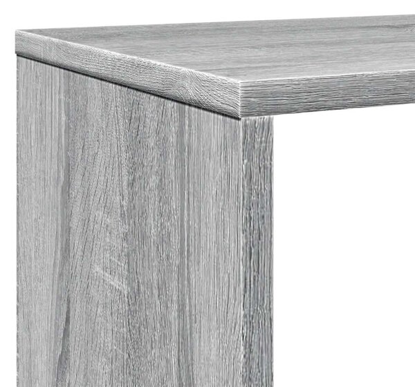 VidaXL Fa Könyvespolc - 12 Rekeszes - Szürke Sonoma - 132x29x141,5cm