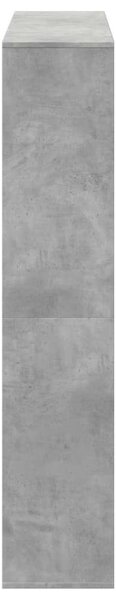 Fa Könyvespolc - 12 Rekesz - Beton Szürke - 132cm
