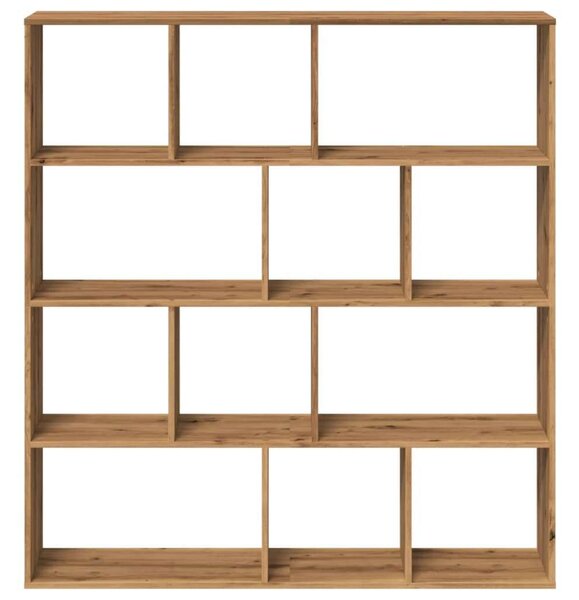 Fa Könyvespolc - 12 Rekeszes - 132x29x141,5 cm