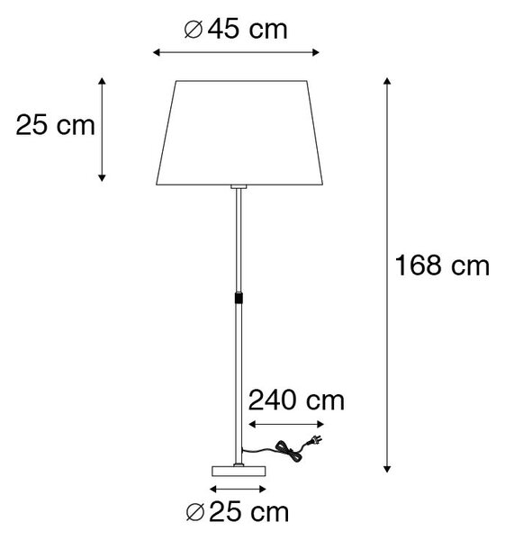 Állólámpa arany/réz barna árnyékolóval 45 cm állítható - Parte