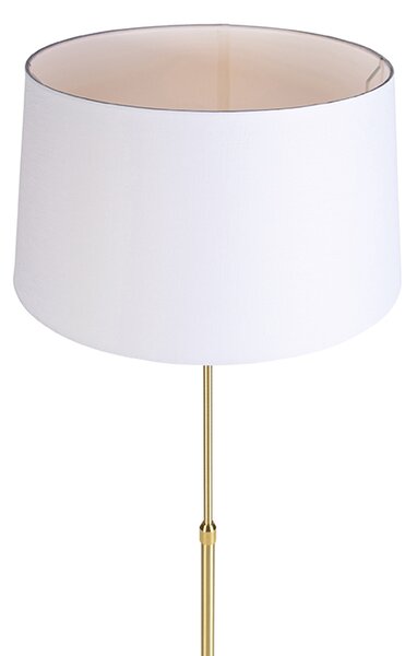 Okos állólámpa arany színű, fehér vászon búrával 45 cm, Wi-Fi-vel, A60 - Parte