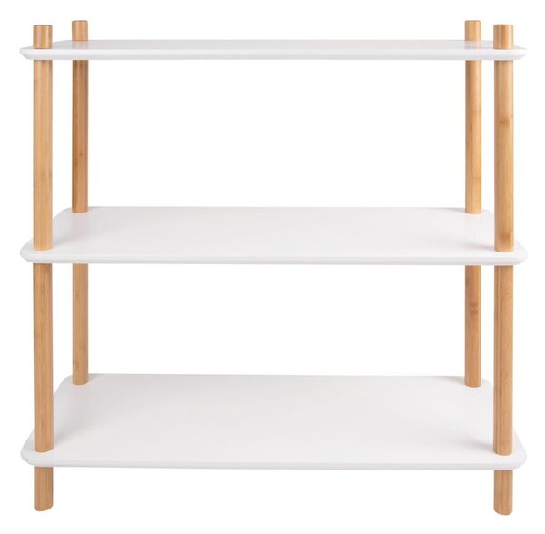 Cabinet Simplicity fehér polc bambusz lábakkal, 80 x 82,5 cm - Leitmotiv
