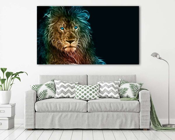 Fantasy digital art of a lion (vászonkép)
