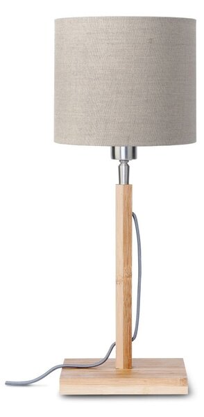 Fuji asztali lámpa bézs búrával és bambusz lámpatesttel - Good&Mojo