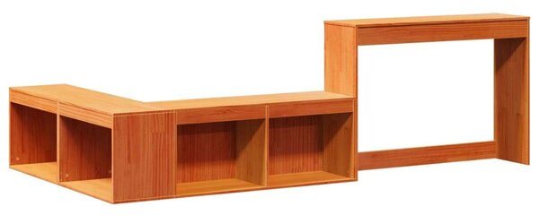 VidaXL Éjjeliszekrény Íróasztallal - Tömör Fenyő - 222cm