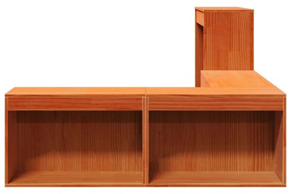 VidaXL Éjjeliszekrény Íróasztallal - Tömör Fenyő - 222cm