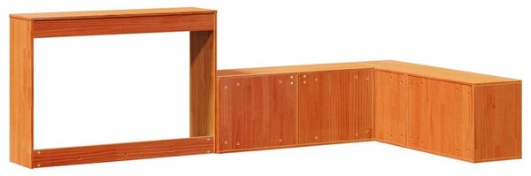 VidaXL Tömörfenyő Éjjeliszekrény Íróasztallal - 222x107x75 cm