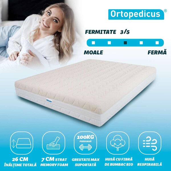 Ortopedicus Bio Pamut Memória Matrac 90x200 cm