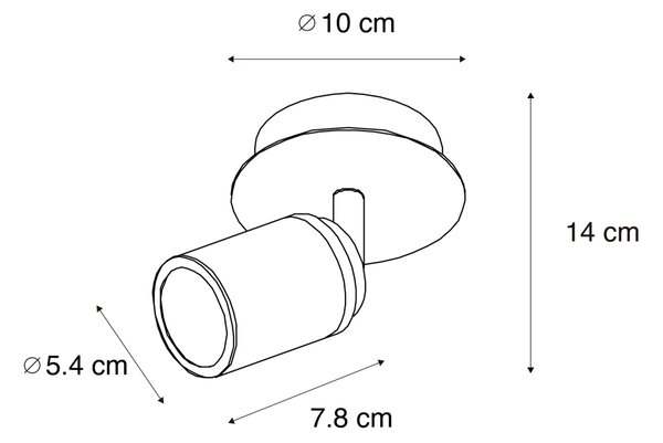 Modern fürdőszoba spotlámpa sárgarézzel IP44 - Ducha