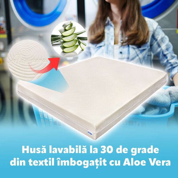 Ortopéd Memóriahabos Matrac Aloe Vera - 160x200 cm