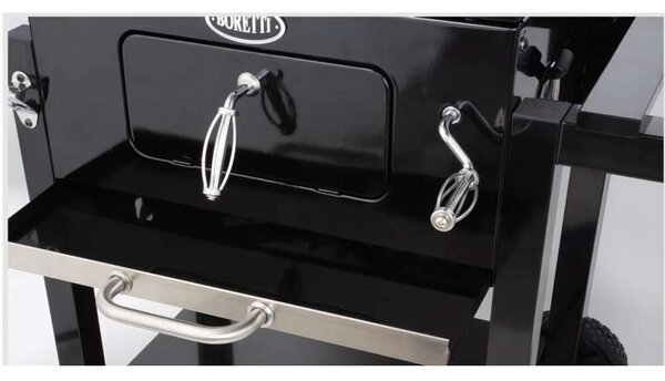 Boretti Carbone 2.0 Faszenes Grill - Kerekekkel - 56x42cm