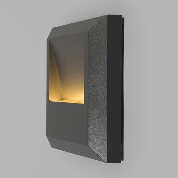 2 db modern fali lámpa szett sötétszürke LED-del - Gem 2