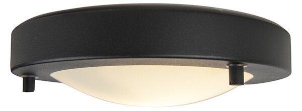 Modern mennyezeti lámpa fekete 18 cm IP44 - Yuma