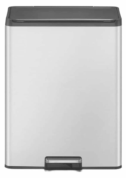 Lépcsős szemetes, EKO, Essential Recycler Bin, 20+20 liter, 2 rekesz, rozsdamentes acél