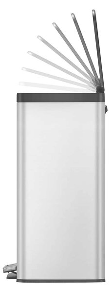 Lépcsős szemetes, EKO, Essential Recycler Bin, 20+20 liter, 2 rekesz, rozsdamentes acél
