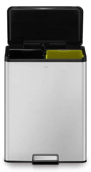Lépcsős szemetes, EKO, Essential Recycler Bin, 20+20 liter, 2 rekesz, rozsdamentes acél