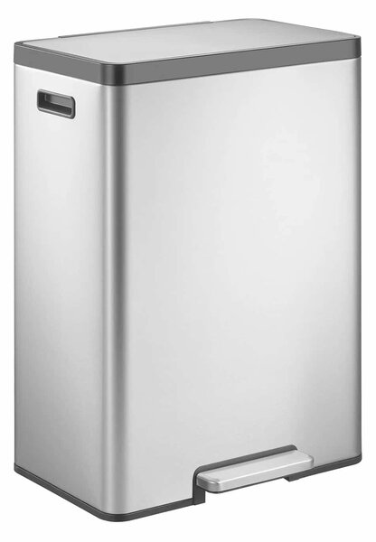 Lépcsős szemeteskosár, EKO, Ecocasa II Step, 45 liter, 1 rekesz, rozsdamentes acél