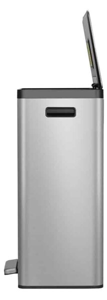 Lépcsős szemetes, EKO, Ecocasa II Recycling, 30+30 liter, 2 rekesz, rozsdamentes acél