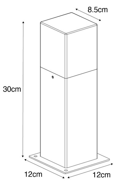 Okos álló kültéri lámpa rozsdabarna 30 cm, Wi-Fi-vel P45 - Denmark