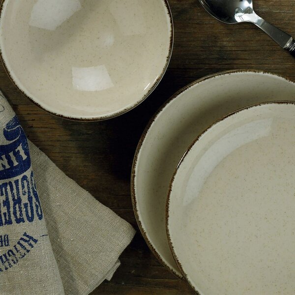 Porcelán étkészlet, 18 db-os, bézs - MING