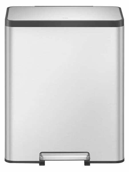 Lépcsős szemetes, EKO, Ecocasa II Recycling, 30+30 liter, 2 rekesz, rozsdamentes acél