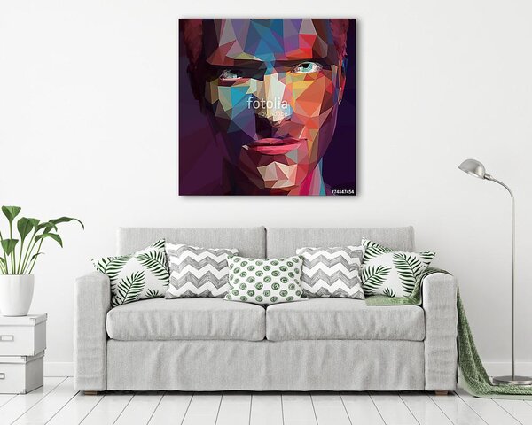 Absztrakt pop art portré (vászonkép)