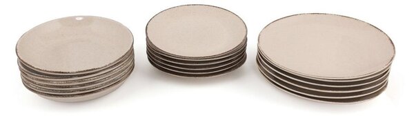 Porcelán étkészlet, 18 db-os, bézs - MING