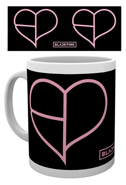 Bögre Black Pink - Heart Icon