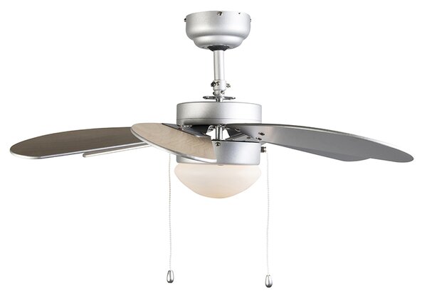 Mennyezeti ventilátor acélból, famintával, 80 cm, húzókapcsolóval - Fresh