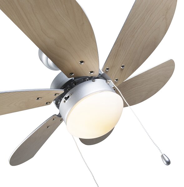 Mennyezeti ventilátor acélból, famintával, 80 cm, húzókapcsolóval - Fresh